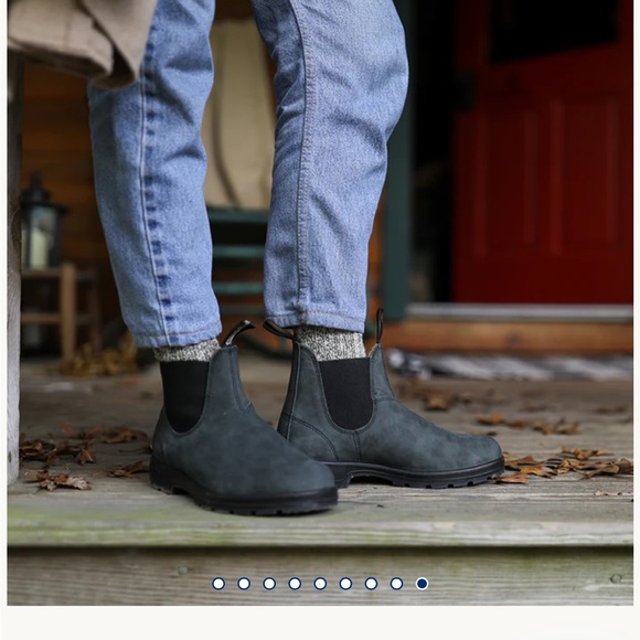 New Blundstone 587 Rustic Black Chelsea Boots size 9.5 women’s or men’s 7.5 - Picture 7 of 12